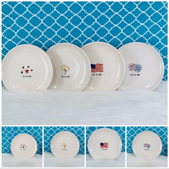 Rae Dunn Dining Rae Dunn 4th Of July 28 Ceramic Plates Poshmark